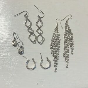Silver Statement Earrings Bundle